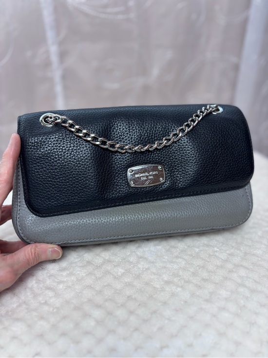 Michael Kors Handbags - Michael Kors Black & Gray Pebbled Leather Crossbody or Shoulder Bag